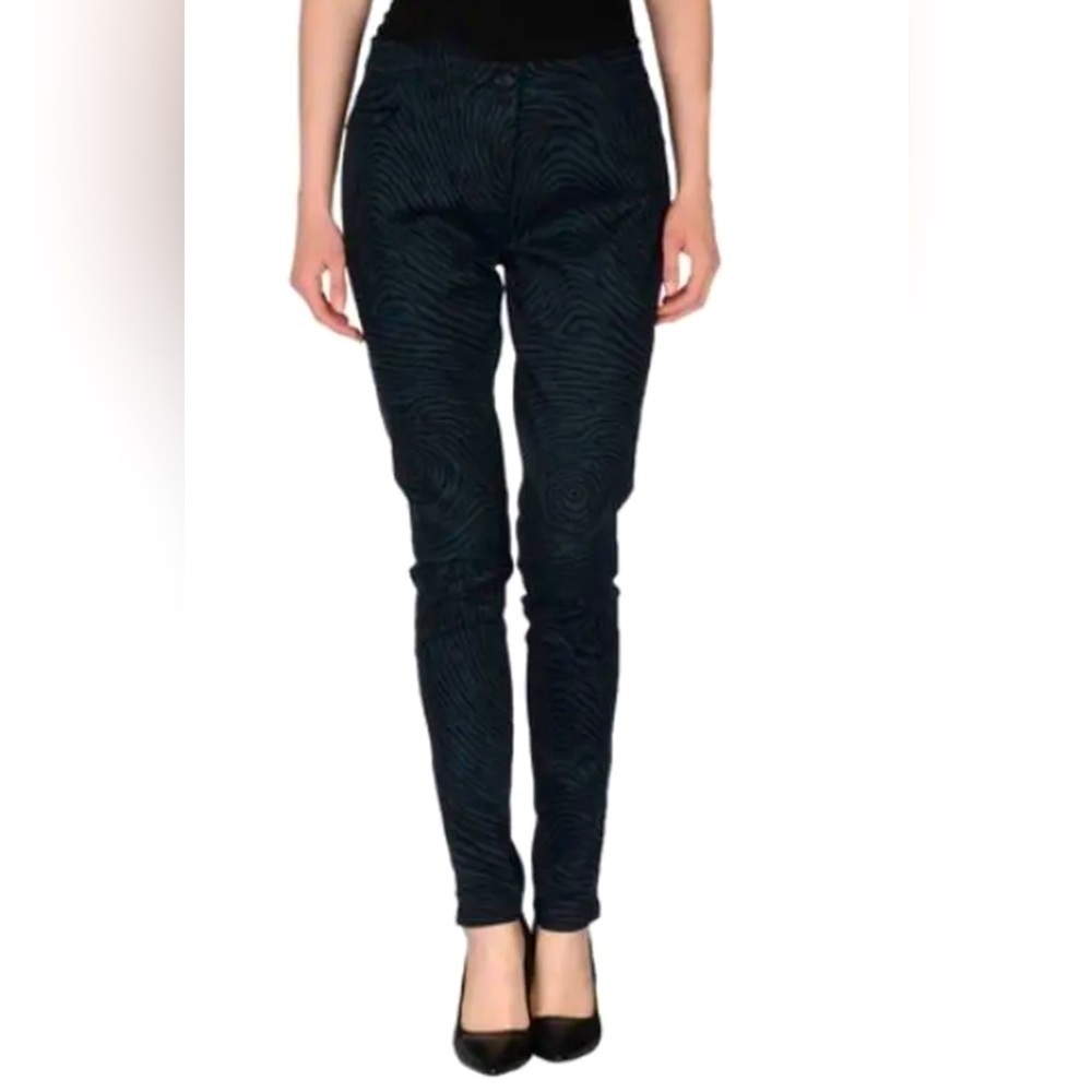 NWT OPENING CEREMONY Fingerprint Skinny Jeans Marble Green Multi 2